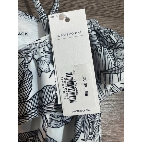 Janie and Jack NWT PALM RUFFLE SWIMSUIT - Picture 5 of 8